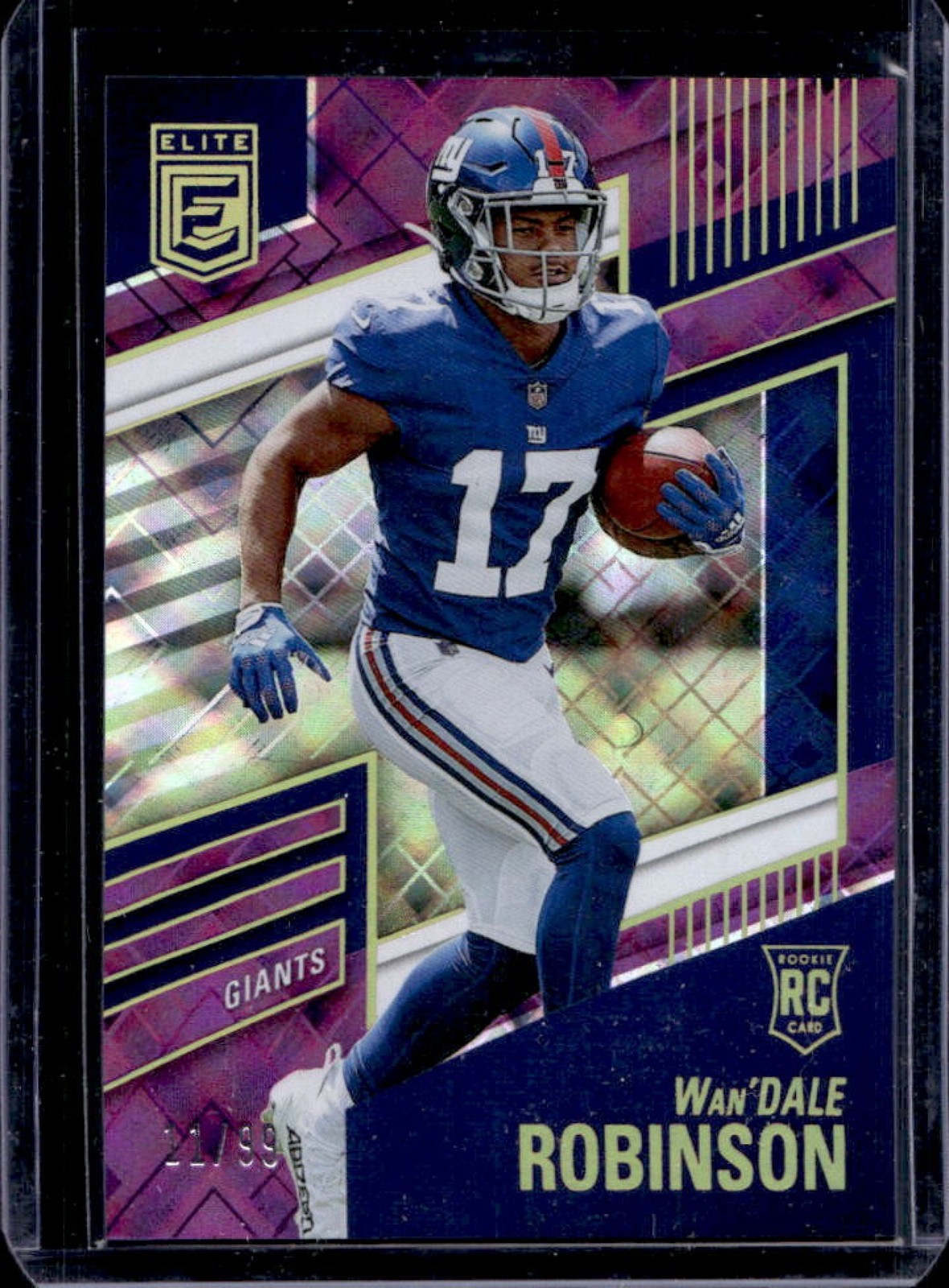 2022 Donruss Elite Wan Dale Robinson RC Purple Rookie #/99 Giants