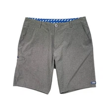 Aftco Shorts Mens 34 Grey Cargo Stretch Hybrid Performance Fishing Outdoor