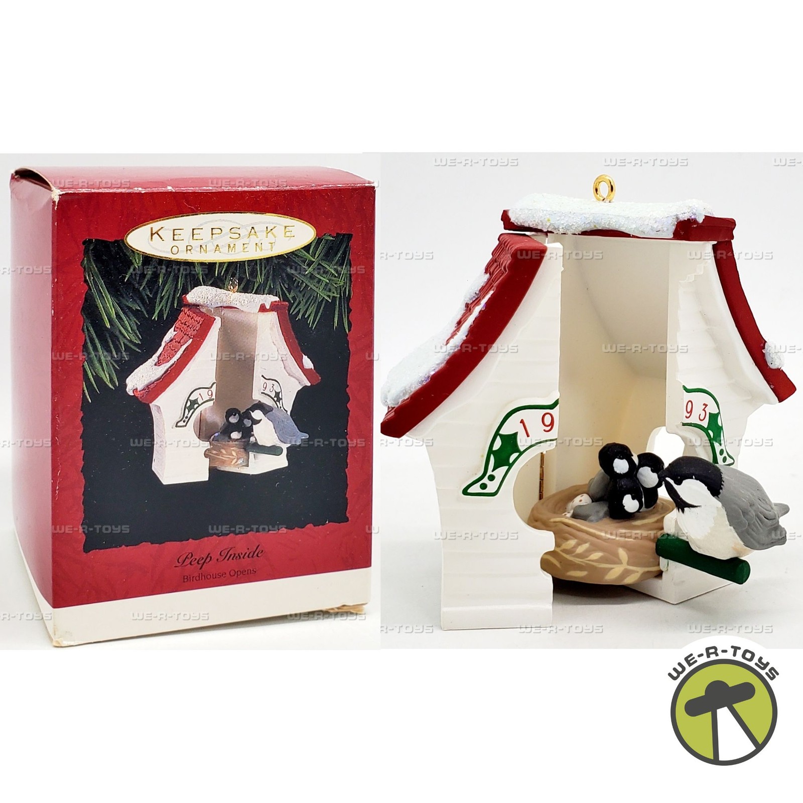 Hallmark Keepsake Ornament Peep Inside Birdhouse Opens 1993