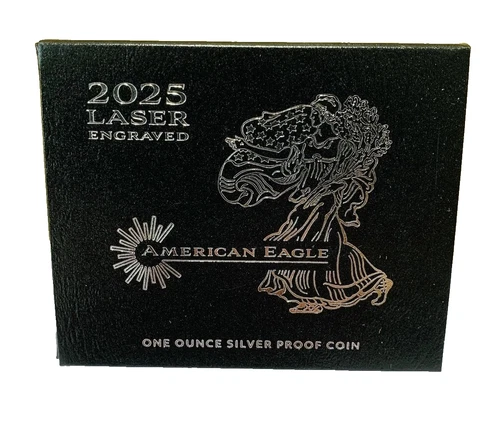 🆕 2025 Laser Engraved American Eagle One Ounce Silver Proof Coin New