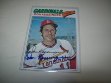 1977 TOPPS DON KESSINGER AUTOGRAPH SIGNED AUTO #229 ST. LOUIS CARDINALS