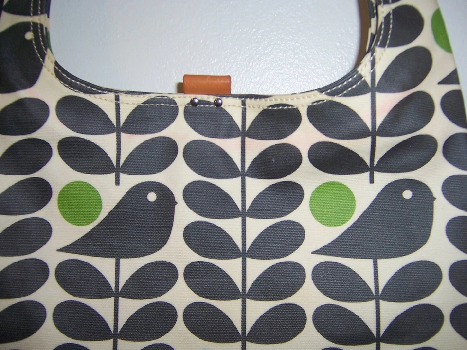 BOLSO BANDOLERA GRANDE ORLA KIELY MONEDERO ALGODÓN LAMINADO MARRÓN Foto 2 de 4
