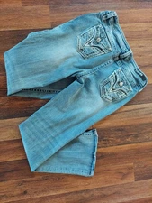 VIGOSS Jeans Women's  Size 10/32 Blue Slim Boot Heritage Fit Distress Denim