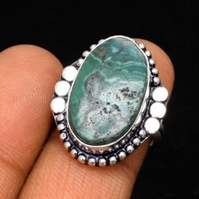 Crazy lace Agate Ethnic Handmade Ring Jewelry US Size-6 R-169