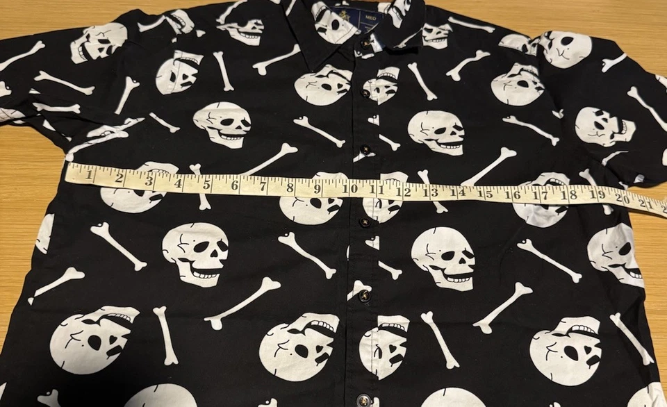 Camisa polo Ralph Lauren rugby média preta branca caveira e ossos cruzados RRL VINTAGE OG - Imagem 4 de 4