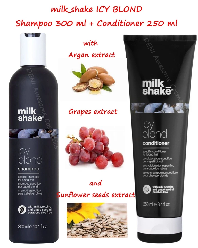 milk_shake ICY BLOND Shampoo 300ml & Conditioner 250 ml - DUO for blond hair