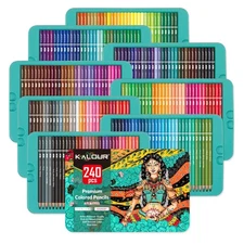 Professional Colored Pencils,Set of 240 Colors,Artists Soft Core with Vibrant...
