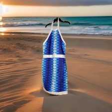 Wow Couture Small Blue/White Halter Back Dress. Backless Blue And White Dress .