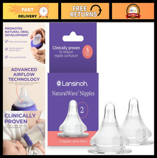 NaturalWave Baby Bottle Nipples - Soft Silicone, BPA-Free, Anti-Colic, Slow Flow