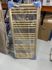 Crosswater MPRO Towel Rail Radiator Vertical Brushed Brass 1140x480 Dual Fuel