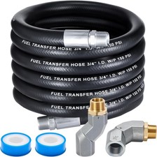 3/4" Fuel Transfer Hose Kit 20FT 2PC 3/4" NPT Swivels 800PSI Working Pressure, 4