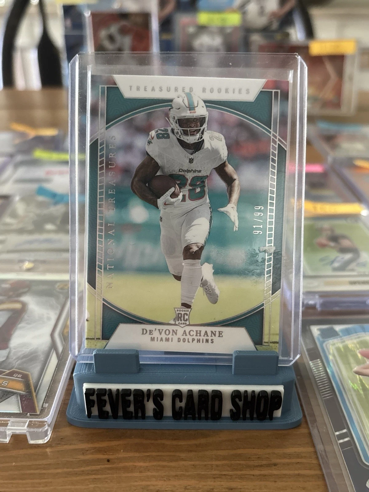 De'Von Achane Panini National Treasures Treasured Rookies #TRCDAE Base