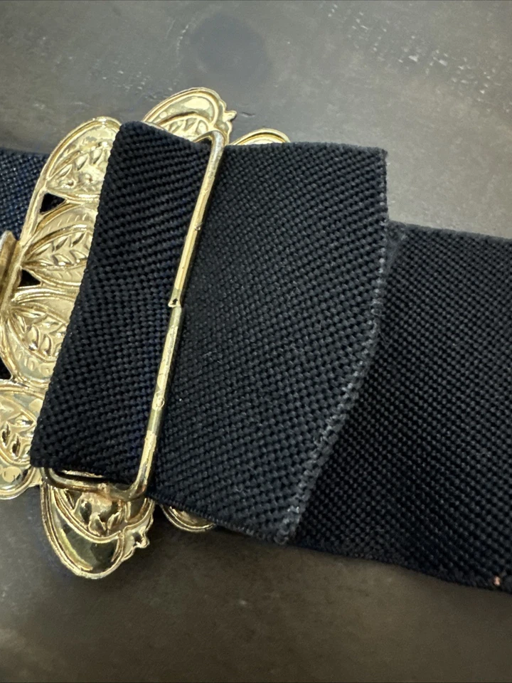 Cinturón elástico elástico elástico negro dorado mariposa infinita talla única años 80 en muy buen estado Foto 4 de 4