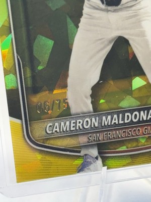 2025 Bowman Chrome Draft Sapphire - Cam Maldonado #BDC-99 Yellow /75 (RC)