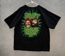 Cheech & Chong Shirt Adult 2XL XXL Black Up In Smoke Stoner 420 Graphic Tee Mens