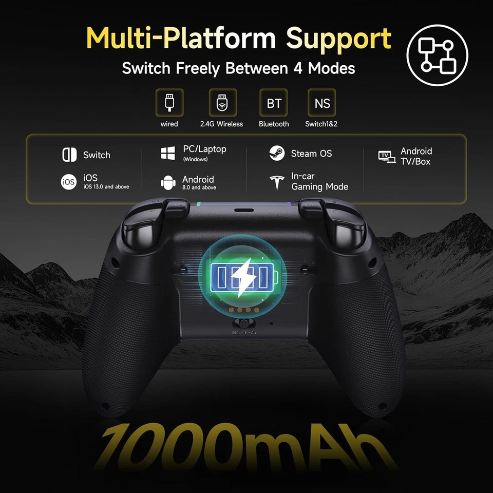 EasySMX X05 Pro Wireless Game Controller for PC, Steam, Xbox & Android – Ergonom - Image 3 of 4