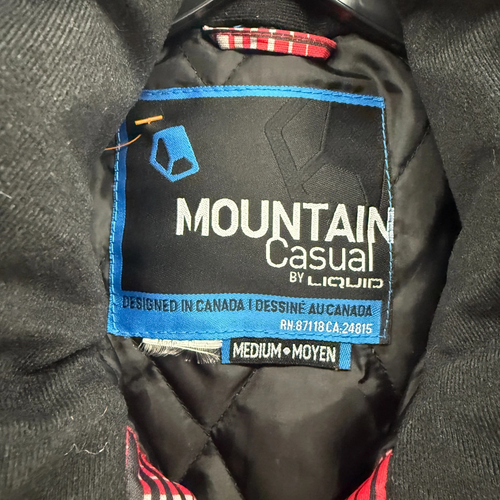 Liquid Mountain Casual Mens Medium Snowboard Ski Hooded Jacket Black Red Plaid image 10