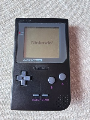 Nintendo Game Boy Pocket Black Handheld Tested And Working