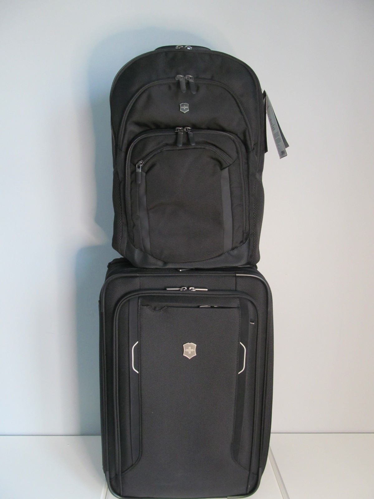Victorinox Black Luggage Set-Werks 6 Carry On & Journey 16" Laptop Backpack, NWT