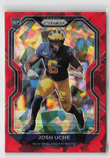 2020 Panini Prizm #369 Josh Uche Red Cracked Ice Prizm RC
