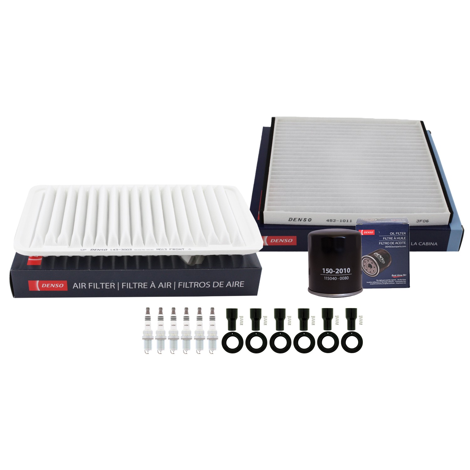 Denso Tune Up Kit NGK 6 Spark Plugs  Boots Kit for Camry ES300 3.0L V6 1MZ-FE