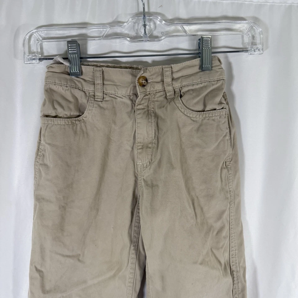 Hanna Andersson 男孩裤 5 110 米色斜纹布可调节 100% 棉 — 第 2/4 张图片