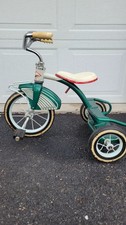 Vintage Green  Chrome AMF Junior Children  s Tricycle - Step Up