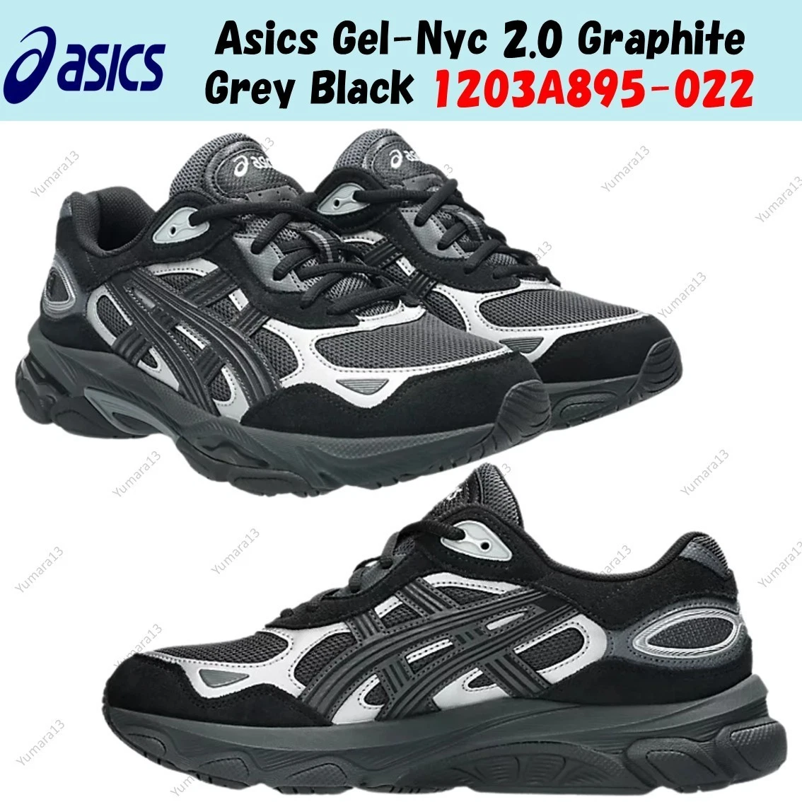 ASICS Gel NYC 2.0 Graphite Grey Black for Sale | Authenticity