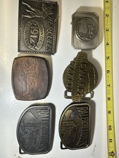 6 VTG Belt Buckles, Hercules, SMB Raleigh Freight, Edward  s Warren,Pikes Peak