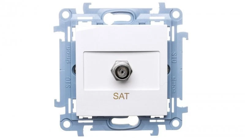 KONTAKT-SIMON Simon 10 Gniazdo antenowe pojedyncze typu F biały CASF1.01/11