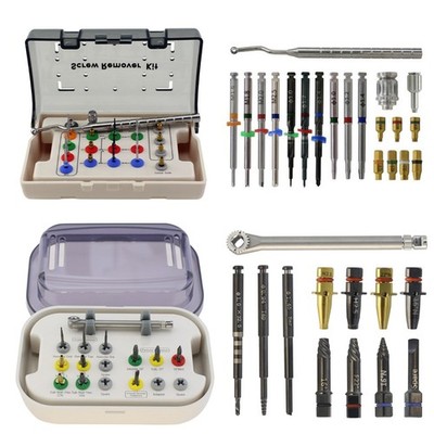 Implant Fractured Screw Removal Kit Claw Drill Dental Fixture Remover Extractor