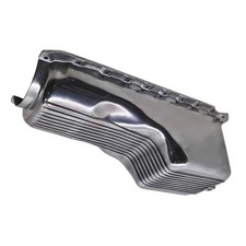 1965-90 Bbc Chevy Finned Polished Aluminum Oil Pan - Big Block 396 402 427 454