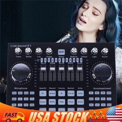 Voice Changer Digital Live Sound Card For Live Streaming Audio Mixer Broadcast