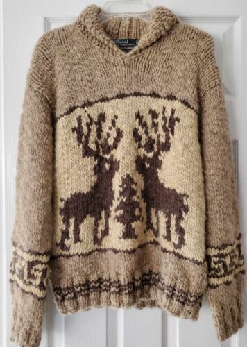 Vintage POLO RALPH LAUREN Wool Chunky Knit Reindee