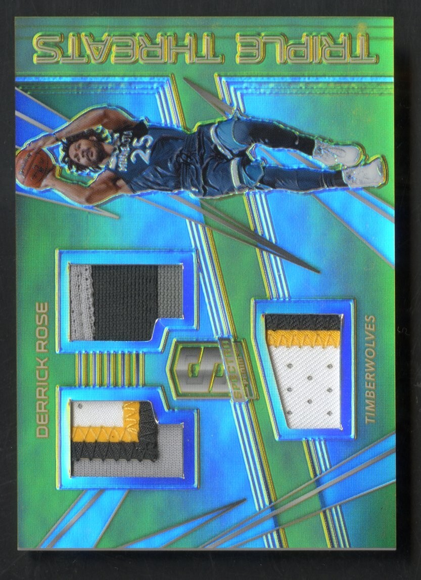 2017-18 Panini Spectra Derrick Rose Triple Threats Gold Patch /10 #TT-29