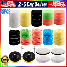 Car Polishing Pad Kit Buffing Pads Sponge Attachment for Drill
