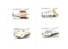 Nicaragua 2000 - Trains Railways - Set of 4 stamps - Scott #2324-27 - MNH