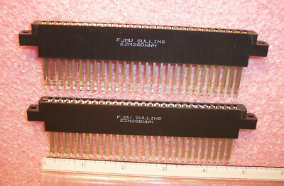 QTY(2) 28 POSITION 56 PIN EDGE CARD CONNECTORS EXT TAIL 3.96mm EZM28DWWH SULLINS
