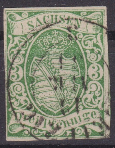 == Ad Saxonia Mi. 2 Iia Stamped K1 Leipzig ", Cat. ==