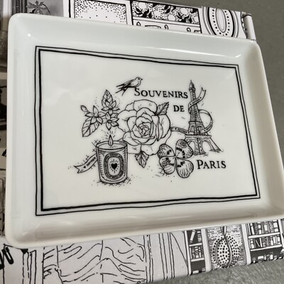 Diptique Limited Ceramic Porcelain Jewelry Candle Dish Plate Tray