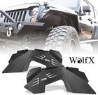 Powder Coated Steel Front Inner Fender Liners Set For 2007-2018 Jeep Wrangler JK