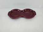 NEW FIESTA WARE FIGURE 8 CONDIMENT TRAY claret wine