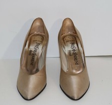 Yves Saint Laurent YSL beige high heel shoes 6.5