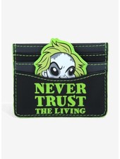 Tarjetero Loungefly Beetlejuice Never Trust The Living nuevo con etiquetas