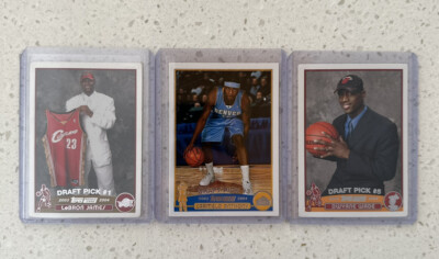 Carmelo Anthony Dwayne Wade Draft Pick 2003 Topps Lebron