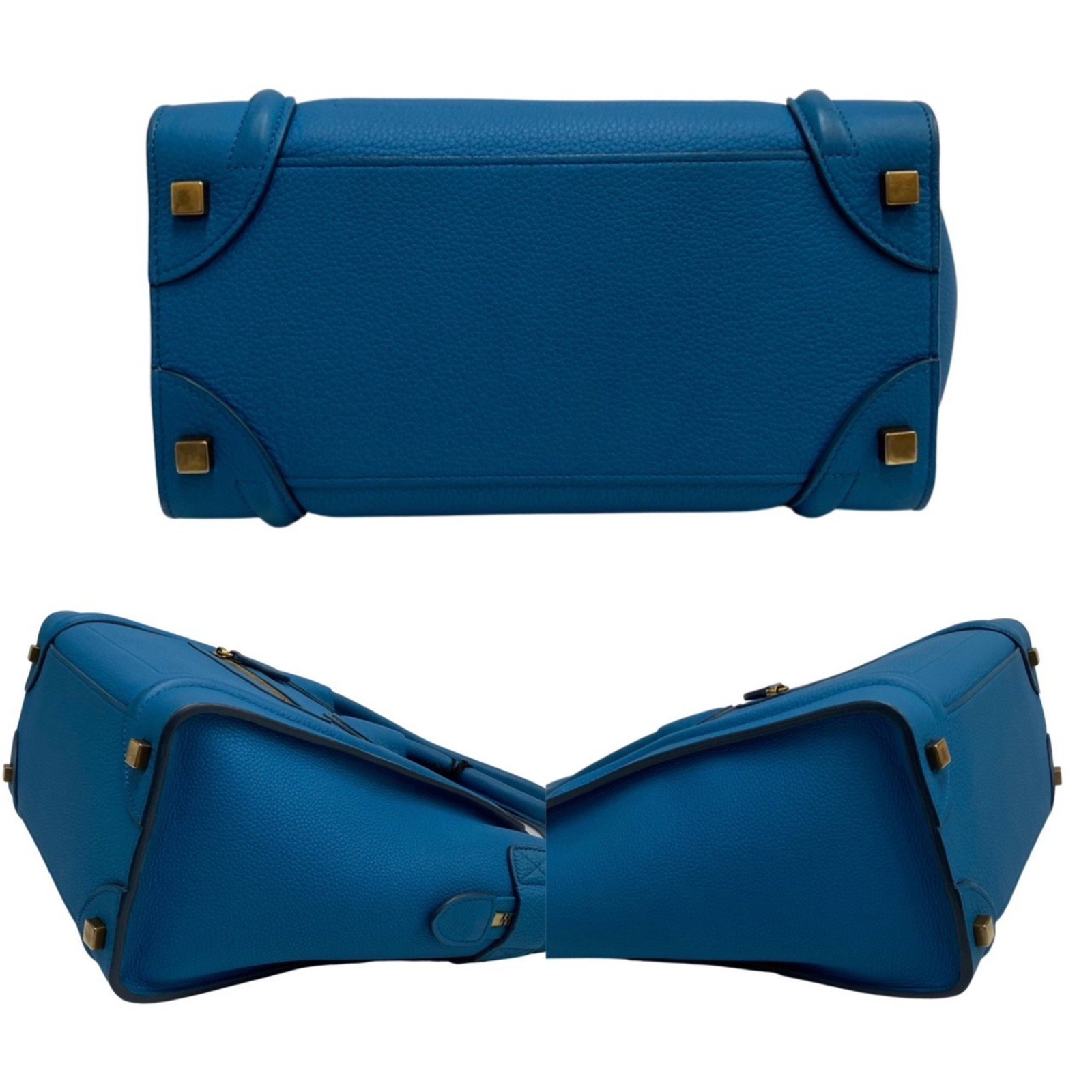 Celine Women's Leather Tote Bag with Zipper Closure in Blue eBay