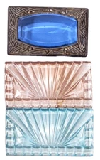 3 Unusual Loose Vintage Glass Pieces/Jewels/Cabochons Stained Glass or Jewelry