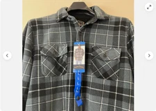 Freedom Foundry Men Fleece  Flannel Plush Sherpa Jacket Shirt(BLUE XXL)NWT