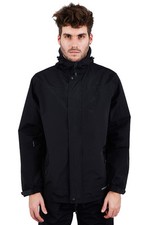 Mens Jacket Waterproof Taped Seams Rain Black Location Coat Back To School/Work