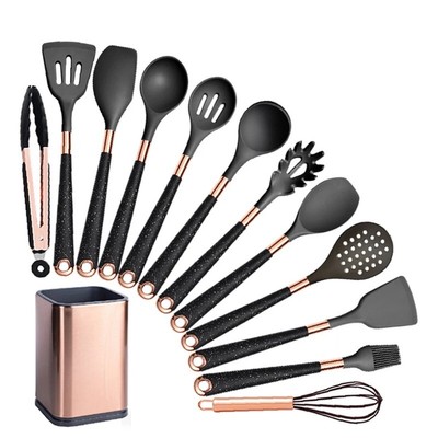 Silicone Kitchen Utensils Non-stick Cooking Tool Set Kitchenware Spatula Spoon